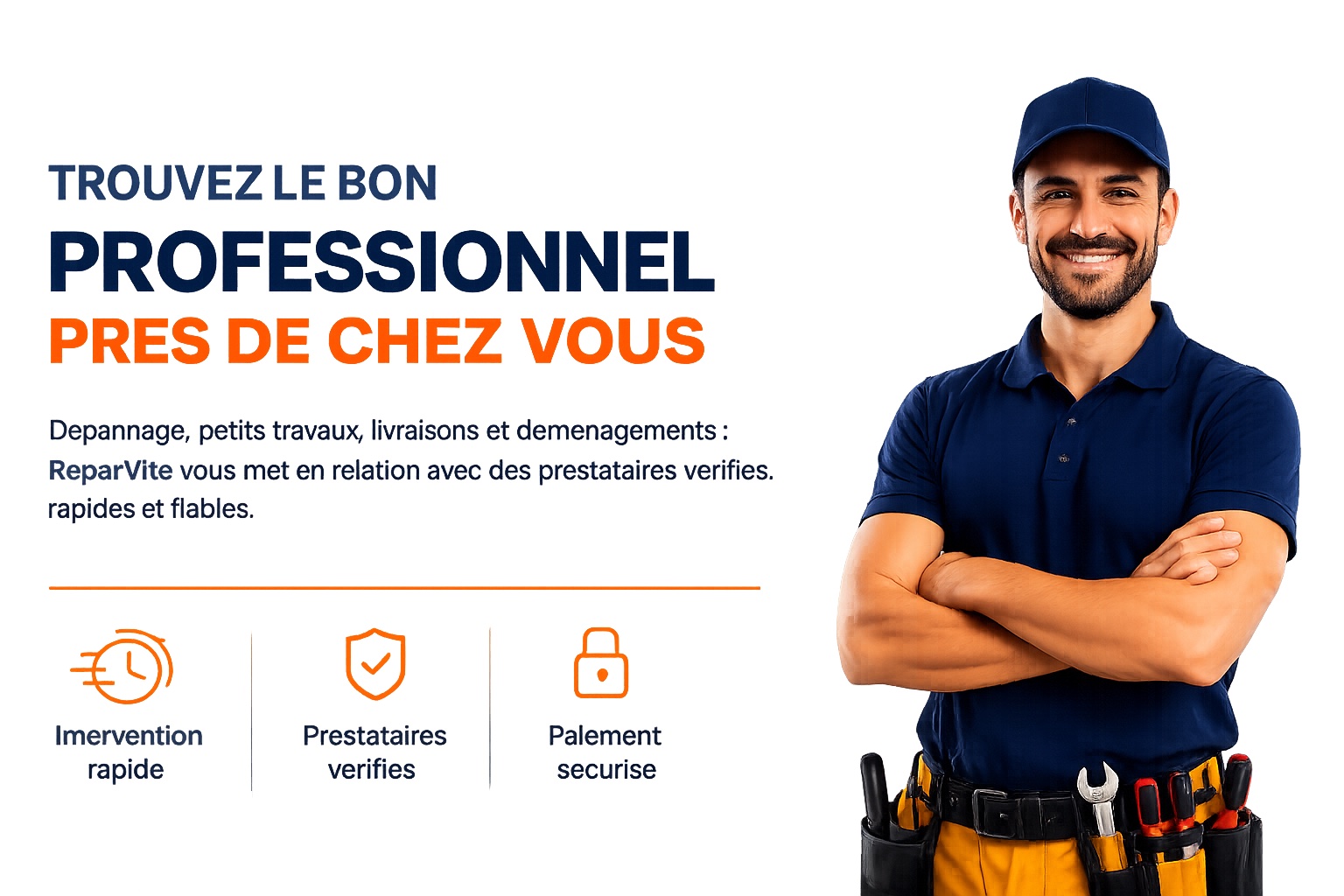 ReparVite vous met en relation avec des prestataires vérifiés pour dépannage, plomberie, livraison Boncoin et petit déménagement